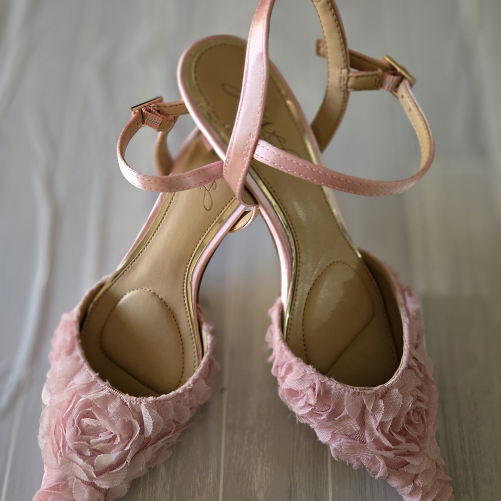 Elegant Pink Floral Women's Shoes